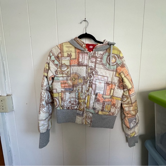 Oilily Jackets & Blazers - Oilily Puffer Jacket 38 Savon de Soap Box Patchwork Puffer Down Full Zip Coat